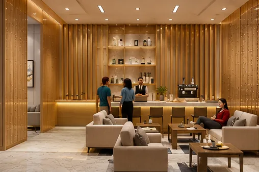 Coffee lounge amenity at ACE ARTE Sector 150 Noida