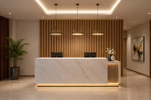 Reception area at ACE ARTE Sector 150 Noida